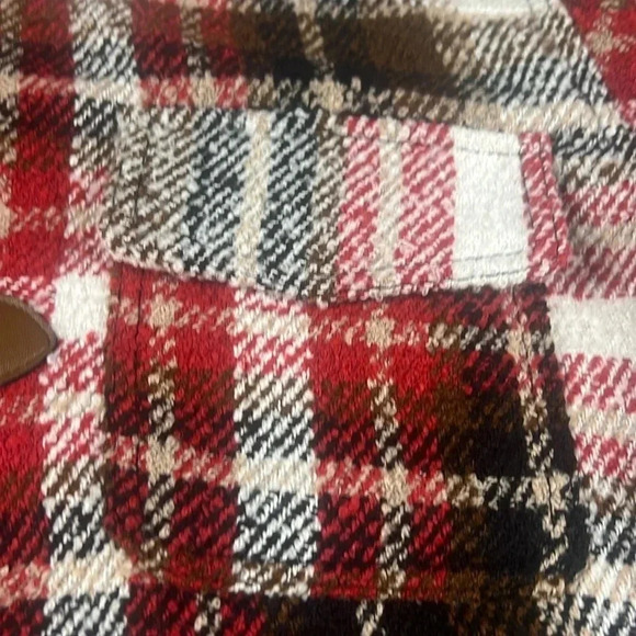 Maurice’s Plaid Flannel 0X Shacket Jacket Pockets Lagenlook Western Long Tall - Picture 3 of 13